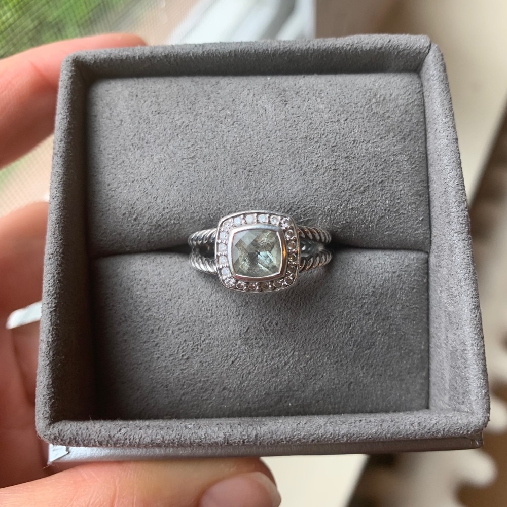 David Yurman Albion Petite ring - prasiolite sz 7